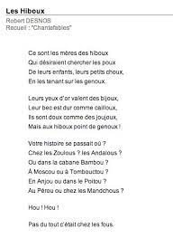 Leurs yeux d'or valent des bijoux leur bec est dur comme cailloux, ils sont doux comme des joujoux, mais aux hiboux, point de genoux ! Les Hiboux Robert Desnos Pour Travailler Aussi Les Exceptions Du Pluriel En Ou Les Hiboux Robert Desnos Le Hibou Grammaire