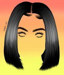 Straight Bob Hair Style Black Art Pictures Art Black Girl Art