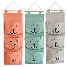 Us 5 12 30 Off Wardrobe Clothes Organizer Wall Mounted 3 Bags Storage Bag Bedroom Supplies Fluid Systems Multilayer Bags Bear Pocket Chart In