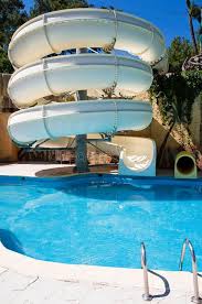 Swimming Pool With Water Slide Stock Image Image Of Bucket Nobody 25360477 Luxury Swimming Pools Pool Water Slide Dream Pools