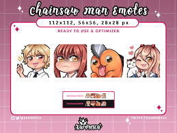 Chainsaw Man Emote Bundle for Twitch / Discord / Youtube / - Etsy