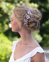 Wedding Accessories In 2021 Floral Wedding Hair Bridal Hair Comb Floral Bridal Hair Updo