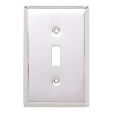 Houses are antique white with black roof. Hampton Bay Chrome 1 Gang Toggle Wall Plate 1 Pack W10222 Pc U The Home Depot