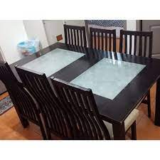 Customize dining table combined as dining set for sale. 6 Seater Extendible Dining Set With Newly Upholstered Chairs Shopee Philippines