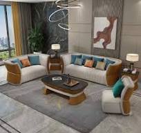 Conjunto de Sofás de Couro de Luxo Moderno para Sala de ...