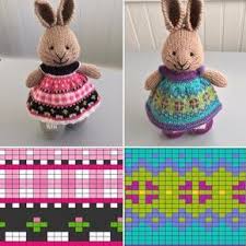 Tea Party Dress And African Violets Dress Details And Charts Posted On Ravelry Link In Profile Little Cotton Rabbits Knitted Dolls Miniature Knitting