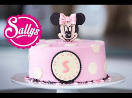 Die schwestern und olaf aus disneys die eiskönigin laden euch zu sich nach. Minnie Mouse Torte Motivtorte Fondant Tutorial Mit Aufsteller Sallys Welt Youtube