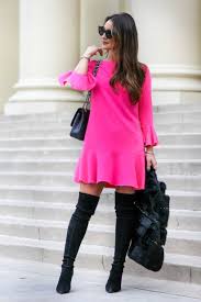 Cool 41 Romantic Winter Appearance Looks Black Pink Http Glamisse Com Index Php 2019 01 17 41 Ro Pink Dress Outfits Hot Pink Dress Outfit Pink Winter Dresses