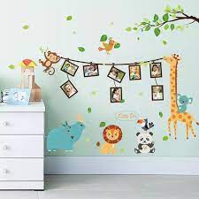 jungle animals kids wall stickers kids wall decals nursery wall stickers jungle wall decals