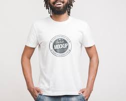 Man Wearing T Shirt Mockup Free Psd Freepik Freepsd In 2020 Shirt Mockup Tshirt Mockup Black And White T Shirts