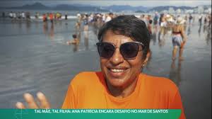 Tal mãe, tal filha: Ana Patrícia encara desafio no mar de Santos