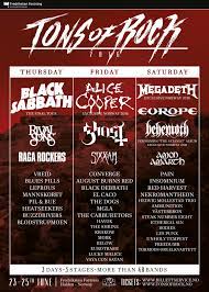 Dabei sind black sabbath auf ihrer abschlusstour headliner des donnerstags, alice. Tons Of Rock 2016 Vom 23 06 2016 25 06 2016 In Halden Norwegen Vorbericht Time For Metal Das Metal Magazin