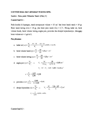 Analisa kesiapan perusahaan konsultan teknik dalam menuju profesional liability dan indemnity untuk menghadapi persaingan nasional (2001). Contoh Soal Dan Jawaban Teknik Sipil 1