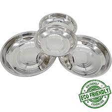 Call today for bar, sheet, and plate varieties with no minimum order restrictions on stock items. Indiabigshop Home Kitchen Stainless Steel Round Designer Plates Tableware Round Dish Plates Dinnerware Thali Set Of 4 Buy Online In Solomon Islands At Solomon Desertcart Com Productid 56804514