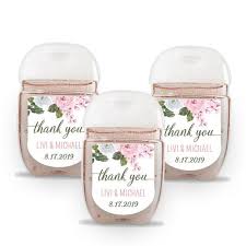 Set Of 30 Customized Wedding Favor Hand Sanitizer Labels Personalized Pink Floral Wedding Favor Stickers Labels Only Hsl109 In 2020 Customized Wedding Favor Wedding Favor Stickers Floral Wedding Favors