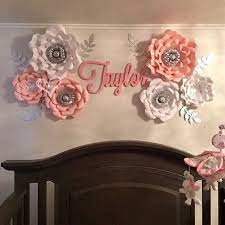 Large Wooden Name Sign Wall Hanging Unpainted Wood Name Calligraphy Name Wall Decor Wall Letters Backdrop Sign Birthday Decor In 2021 Paper Flower Decor Paper Flowers Large Paper Flowers