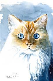 The cherrybirdie cattery home page. Doll Face Flame Point Himalayan Cat Painting Painting By Dora Hathazi Mendes