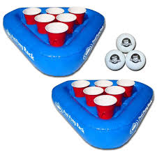 Gopong Pool Pong Rack Floating Beer Pong Set Includes 2 Rafts And 3 Pong Balls Ad Beer Pong Cups Beer Pong Floating Drink Holder