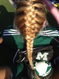 Pin By The Starting Line On How To Keep Your Hair Back Soccer Hair Game Day Hair Hippie Hair