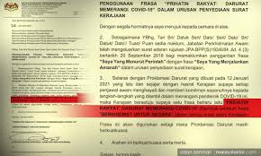 Surat disediakan bertujuan untuk menyampai atau. Malaysiakini Slogan Baru Dalam Surat Kerajaan Hanya Propaganda Mp