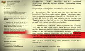Apr 08, 2021 · sekiranya pengirim mempunyai jawatan, jawatan tersebut boleh tulis di bahagian bawah nama. Malaysiakini Prihatin Rakyat Darurat Memerangi Covid 19 Wajib Dalam Surat Rasmi K Jaan