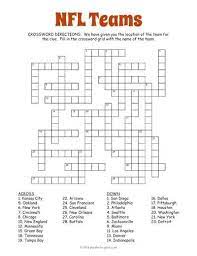 Word and logic puzzles are a wonderful way to engage the mind on lazy sunday mornings, and they're also useful educational tools for children. Free Printable Nfl Teams Crossword Word Puzzles For Kids Fill In Puzzles Sports Crossword