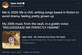 We did not find results for: Taylor S Post About Mr Perfectly Fine Taylorswift