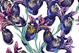 Free for commercial use no attribution required high quality images. Floral Vector Pattern With Iris Flowers Crella