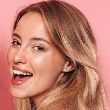 ALEXANDER YORK Paar Ohrstecker FLOWER mit Zirkonia schwarz, 2-tlg., 925  Sterling Silber