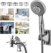 Shower faucets are the shower head plus the valve that controls the flow of water and its temperature. Buy Klleyna Shower Head Sink Faucet Bathtub Bathroom Garden Hose Sprayer Attachment 5 Adapters For Hair Washing Pet Dog Rinse Baby Bath On Off Extension For Moen Kohler Delta American Standard Online In Indonesia
