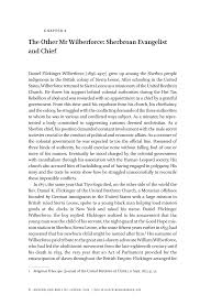 The Other Mr Wilberforce: Sherbroan Evangelist and Chief