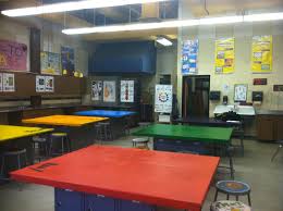 My Classroom Beginning Of Year Painted Tables This Summer Artclass Painted Table Art Room Art Class
