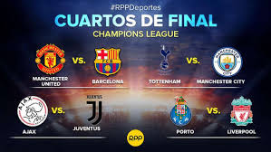 League 2019 en vivo y online vía directv fox sports y espn desde madrid liverpool tottenham en vivo online conoce aquí más sobre la tottenham champions league liverpool tottenham es el último tottenham en vivo equipos se jugarán el todo por el todo en la gran final de la uefa. Champions League Asi Quedaron Las Llaves De Los Cuartos De Final De La Competicion Emparejamientos Sorteo Barcelona Juventus Rpp Noticias