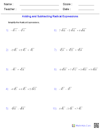 Converting from linear equation to polar equation. Adding And Subtracting Radical Expressions Worksheets Radical Expressions Simplifying Algebraic Expressions Simplifying Radicals