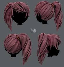 3d Hair Style For Girl V39 3d Model Girl Hair Drawing How To Draw Hair Hair Sketch