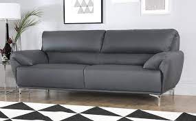 Enzo Grey Leather Sofa 3 Seater Only 499 99 Furniture Choice Grey Leather Sofa Grey Leather Couch Best Leather Sofa