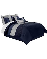 Snuggle up with artwork and stylish browse our selection of striped comforters and find the perfect design for you—created by our. And Black Comforter Set 8 Piece Luxury Pintuck Pleated Stripe Gray Blue Home Garden Comforters Sets