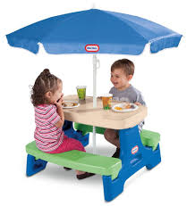 Kids Table And Chairs Umbrella Outdoor Picnic Children Activity Play Table Bench Little Kids Picnic Table Little Tikes Picnic Table Picnic Table With Umbrella