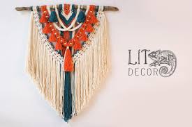 Macrame 3 Colour Wall Hanging Boho Style By Lit Decor Wall Hanging Wall Colors Boho Fashion