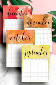 Wall Calendar 2019 2020 Watercolor Calendar 2019 2019 Printable Monthly Wall Calendar 2019 2020 Printable Calendar 2019 Wall Planner Pdf Watercolor Calendar Colorful Planner Wall Calendar