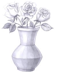How To Draw A Vase With Flowers Flower Vase Drawing Flower Drawing Abstract Pencil Drawings