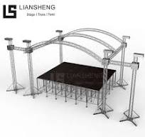 Arch Roof Curved Shape Dome Design Aluminum Alloy Material Customized Size  Stage Truss for Lighting and Line Array Speaker