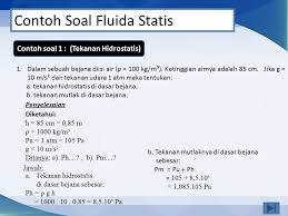 Contoh Soal 1 Tekanan Hidrostatis Ppt Download