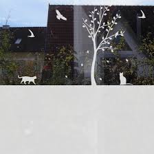 Fenster Folie Landschaft Mit Baum Und Tieren Sichtschutz Kinderzimmer Fenster Fensterfolien Fensterfolie