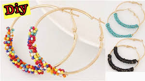 Check out the above video for step by step directions on how to complete your very own hoop earrings today. Diy Hoop Earrings Making Ideas How To Make Hoop Earring At Home Art Craft Studio Youtube