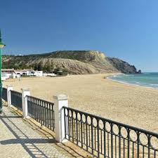 Faro playas en el mapa. Praia Da Luz Portugal