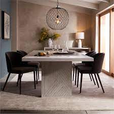 Another popular pick of crate & barrel shoppers are their dining and kitchen furniture options such as dining tables, dining chairs and benches, bar carts and cabinets, and bar stools.for their dining tables, crate & barrel carries 100 different models with styles including round marble tables, long wooden tables, tables with a cement top, glass top tables. Dunewood Whitewashed Dining Table Reviews Crate And Barrel Dining Room Inspiration Modern Dining Room Tables Modern Dining Table