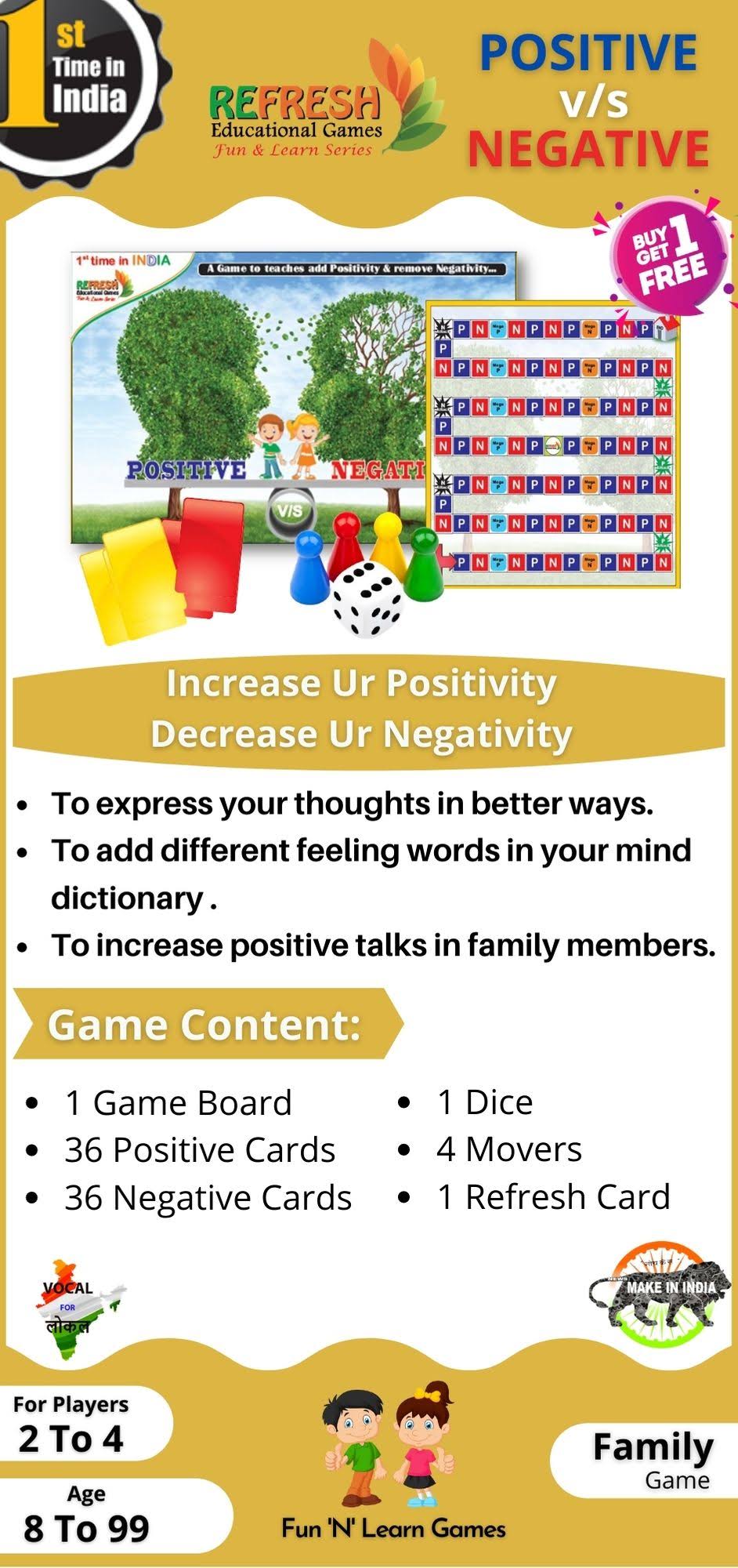 POSITIVE v/s NEGATIVE Game product image