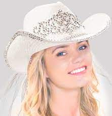 White Western Gold Bling Hat Country Bachelorette Parties Country Bachelorette Bachelorette Party Tiaras