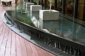 Nature limestone, travertine, granite or basalt. Black Silk Granite Stonefountain Stonesupplier Landscapestone Fountain Granite Modern Water Feature Waterscape Design Hotel Landscape